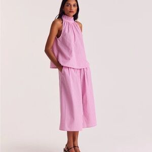 Balzac Paris NWOT Pink Striped Midi Skirt
